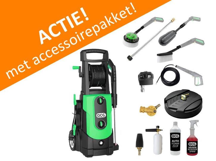 Hogedrukreiniger ACTIE hogedrukspuit met ACCESSOIREPAKKET!, Tuin en Terras, Hogedrukreinigers, Elektrisch, Nieuw, Ophalen of Verzenden