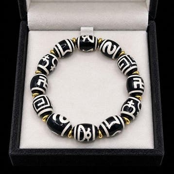 Exclusieve Tibetaans armband met Dzi-kralen - Ultieme