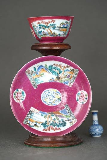 Yongzheng/Qianlong (1725-1750) - Kop en schotel - Open