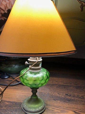 Lampe - Verre, Étain, Laiton
