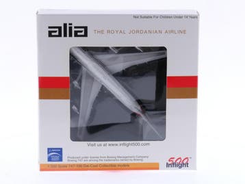 Schaal 1:500 Inflight 500 - 355 4043 Alia Boeing 747-200..., Ophalen of Verzenden, Gebruikt