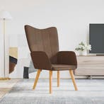 vidaXL Relaxstoel stof bruin, Verzenden