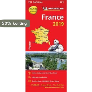France 2019 - Michelin National Map 721 9782067236547, Verzenden