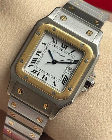 Cartier - Santos Carree - 2961 - Homme - 1990-1999, Handtassen en Accessoires, Nieuw