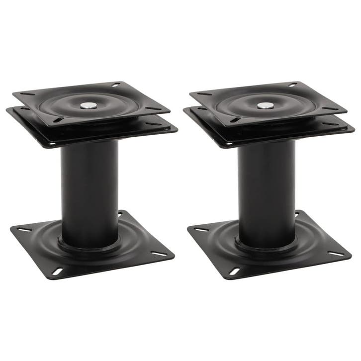 vidaXL Bootstoelpoten 2 st met 360° draaiplateau staal, Watersport en Boten, Bootonderdelen, Nieuw, Verzenden