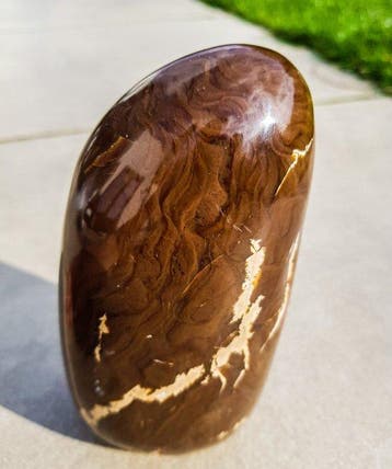 Amber - Barnsteen - XL Gold Amber HQ Freeform Barnsteen - 15