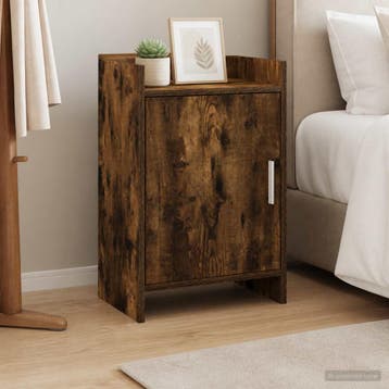 vidaXL Nachttafels 2 st Gerookt eiken 40 x 30 x 60 cm, Huis en Inrichting, Verzenden, Nieuw