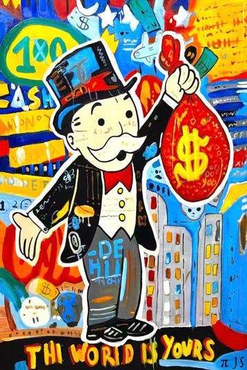 JS - Monopoly Man-Toile-No RP