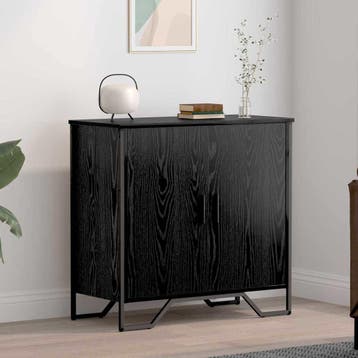 vidaXL Dressoir Zwart Eiken 78 x 35 x 74.5 cm, Verzenden, Nieuw