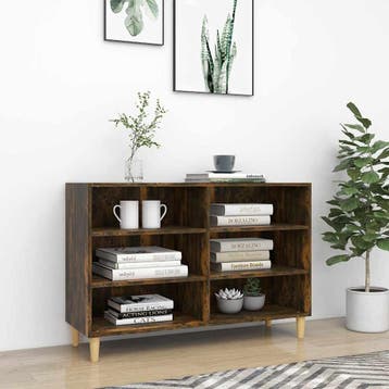 vidaXL Dressoir 103,5x35x70 cm bewerkt hout gerookt, Verzenden