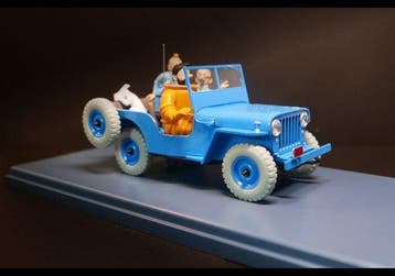 Tintin - 1 - Voiture 1/24e - La Jeep bleue - objectif Lune