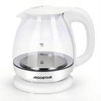 Waterkoker glas - met LED - 1L - 2200W - Wit - Aigostar, Verzenden, Nieuw