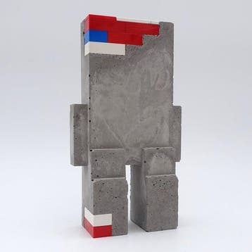 Wxyz (1980) - sculptuur, 322-1 - 184.5 mm - betonlego -
