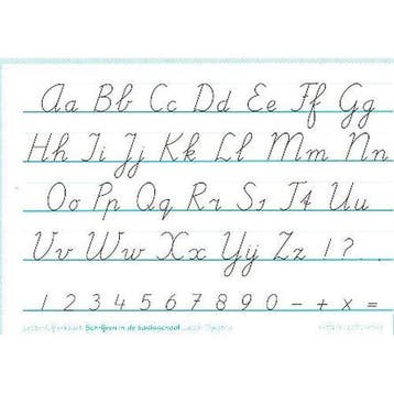 Schrijven in de basisschool Letter en Cijferkaart rechtshand, Boeken, Verzenden, Nieuw