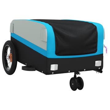 vidaXL Fietskar met wiel met opslag Blauw S Oxford polyester, Verzenden