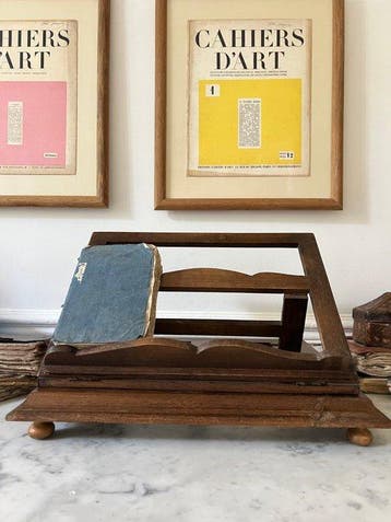 Schrijfhelling - Hout - Lutrin pupitre eiken, Antiquités & Art