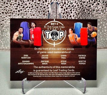 2025 Leaf Top 40 Memorabilia: game-used Scottie Pippen, Dirk, Verzamelen, Nieuw