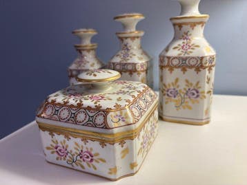 Limoges - Flacon de parfum (4) - Céramique - Ensemble