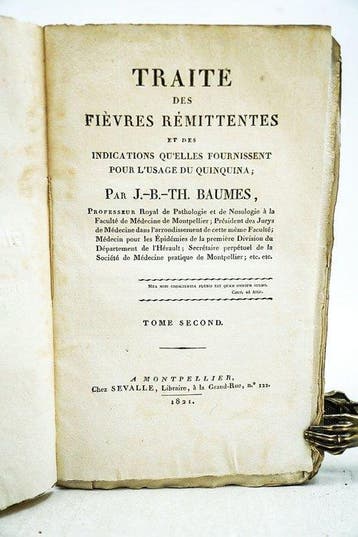 Jean-Baptiste-Thimothée Baumes - Traité des fièvres, Antiquités & Art