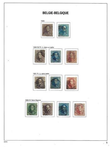 België 1849/1878 - Klassieke periode , Leopold I + II ( davo
