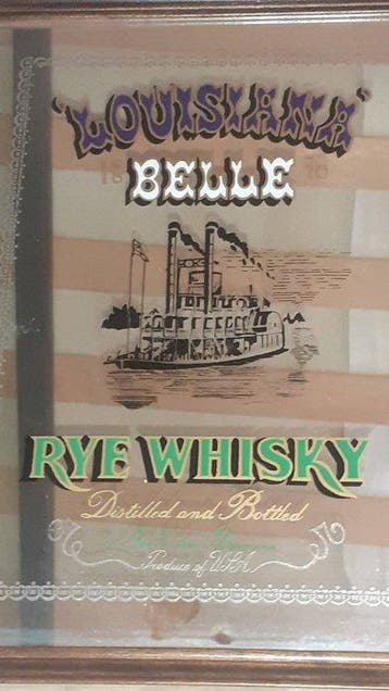 lousiana 1870 belle rye whisky - Spiegel- Louisiana 1870, Antiek en Kunst