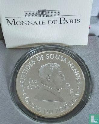 Frankrijk 1½ euro 2007 (PROOF) Aristides de Sousa Mendes, Timbres & Monnaies, Monnaies | Europe | Monnaies euro, Envoi