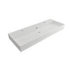 Wastafel Plieger Kansas 2 Kraangaten met Overloop 120x46,6, Ophalen of Verzenden, Nieuw, Overige typen