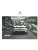 2020 PORSCHE 718 SPYDER HARDCOVER BROCHURE JAPANS, Ophalen of Verzenden, Nieuw