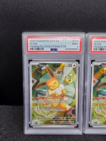 Pokémon - 2 Graded card - Eevee #173 Illustration complète,, Nieuw