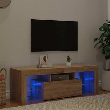 vidaXL Tv-meubel met LED-verlichting 120x35x40cm sonoma, Verzenden