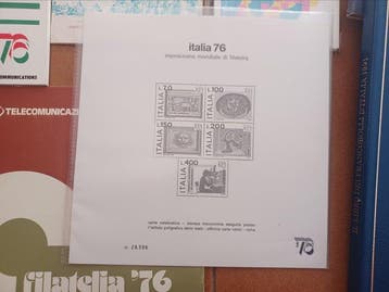 République italienne 1976/1988 - Rare feuillet publicitaire, Postzegels en Munten, Gestempeld
