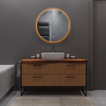 LED Spiegel 40cm | 18W | 3K-6K | Dimbaar & Verwarming | Rond, Verzenden