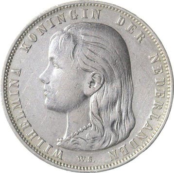 Nederland. Wilhelmina. 1 Gulden 1892 (Zonder minimumprijs)
