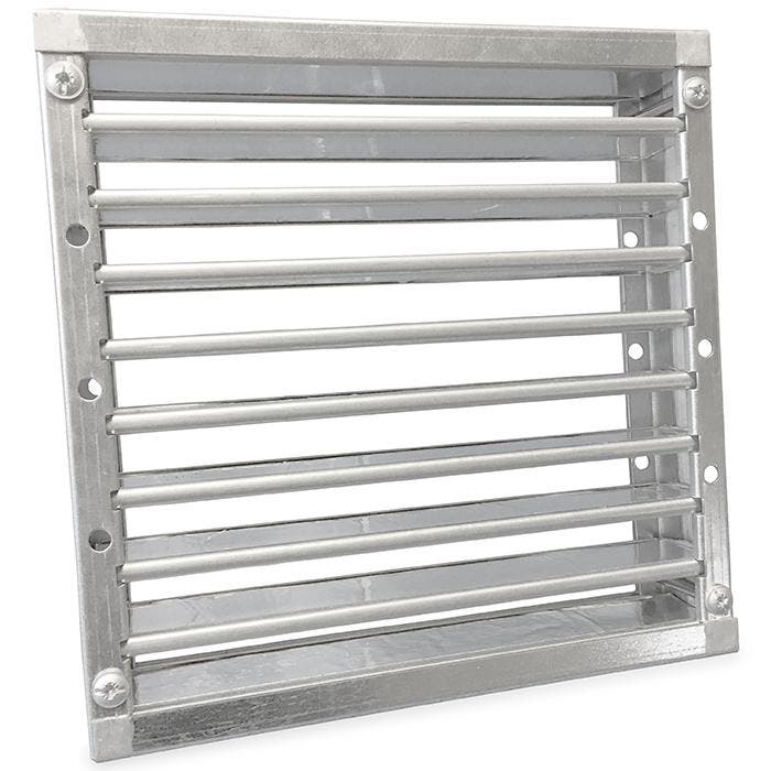Brandwerend vierkant lamellenrooster 200 x 200mm, Bricolage & Construction, Ventilation & Extraction, Envoi