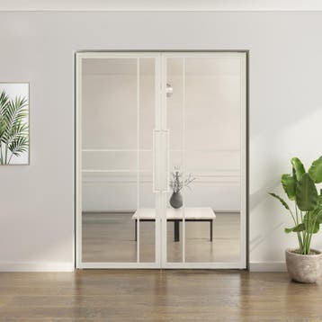 Dubbele stalen taatsdeur 6 Vlaks Wit Moderne look Luxe desig, Overige typen