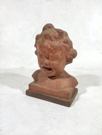 Art Nouveau - Buste, Il pianto dellinfanzia - 18 cm -, Antiek en Kunst