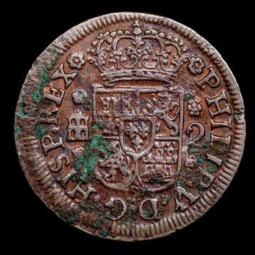 Spanje. Felipe V. 16 Maravedís 1745 - Segovia (Zonder