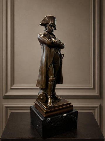 Sculpture, Imposante Napoleon Bonaparte - 30.5 cm - Bronze,, Antiquités & Art