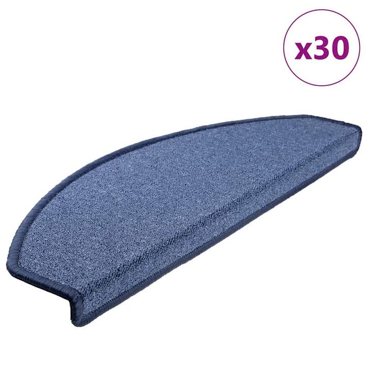vidaXL Trapmatten 30 st 65x24x4 cm Blauw Halfrond Groot, Doe-het-zelf en Bouw, Ladders en Trappen, Nieuw, Verzenden