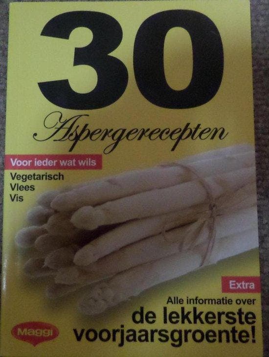 30 Aspergerecepten 8715000919987 Maggi, Boeken, Overige Boeken, Zo goed als nieuw, Verzenden