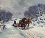 École européenne (XX) - “Echoes of Winters Embrace”, Antiek en Kunst, Kunst | Schilderijen | Klassiek