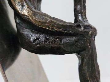 Corry van Amerlaan - sculptuur, Samen Sterk - 38 cm -, Antiquités & Art, Curiosités & Brocante