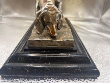 ItalSilver - Buste, Scultura cane da caccia Pointer –