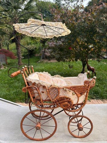 artigianale - Speelgoed kinderwagen Carrozzina depoca per