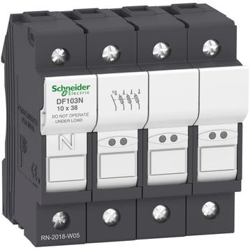 3-Phase Plus Neutre Porte-Fusible 32A 10x38mm TeSys - DF103N, Bricolage & Construction, Verzenden
