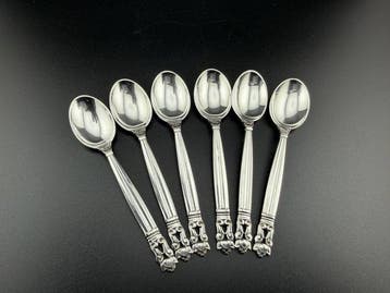 Georg Jensen - Ménagère (6) - ACORN - argent 925 - Demitasse