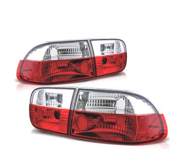 FEUX ARRIÈRE HONDA CIVIC 91-95 ROUGE CHROMÉ, Verzenden, Nieuw