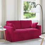vidaXL bank / zetel Wijnrood 158 x 78 x 80 cm Fluweel, Verzenden