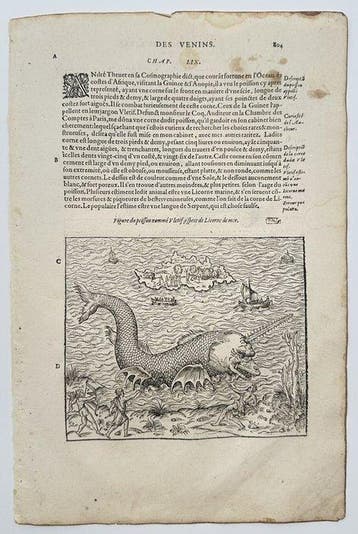 Ambroise Paré (1510–1590) - Sea Monster / Des Venins, Boeken, Nieuw