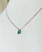 Zonder minimumprijs - Ketting met hanger Zilver Smaragd -